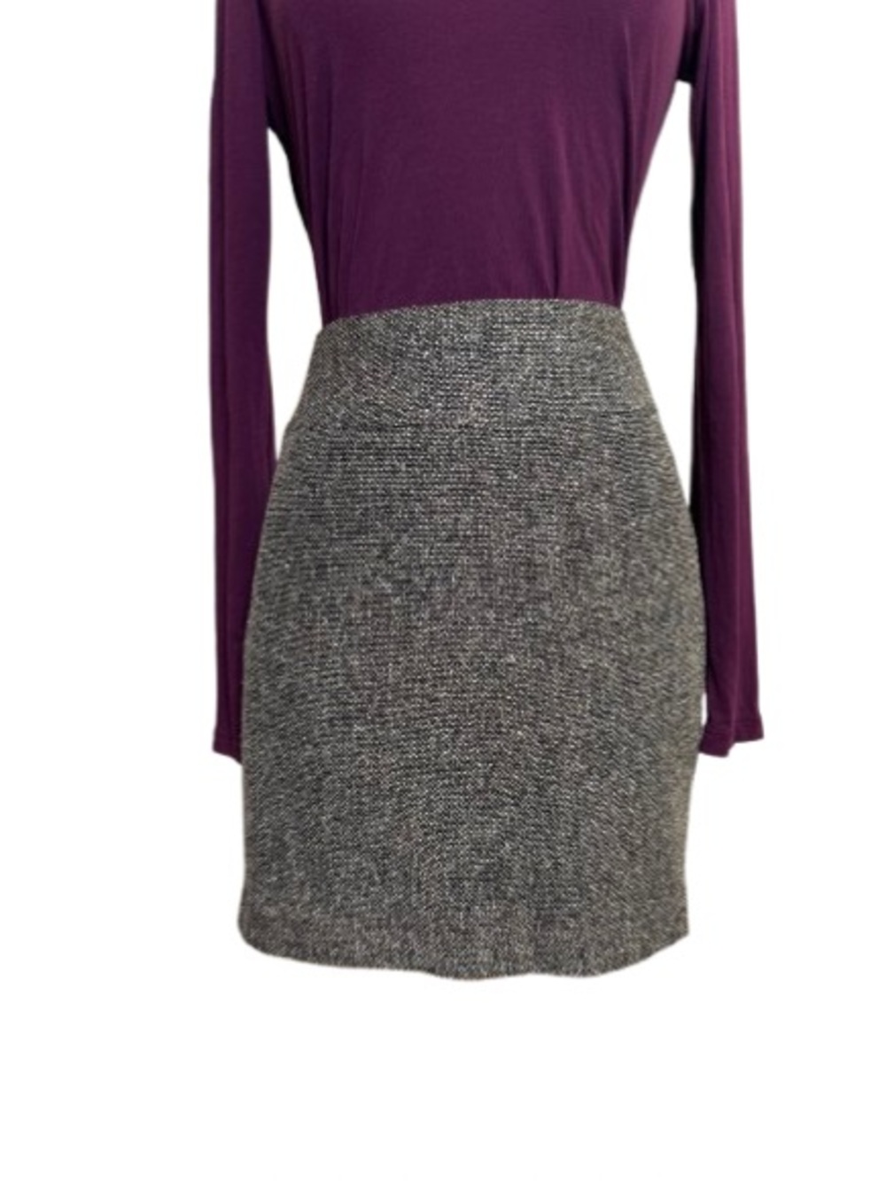 Lafayette 148 New York Gray/brown Tweed Pencil Skirt